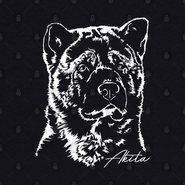 Akita dog lover portrait by wilsigns